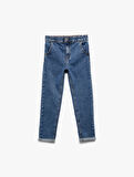 Pamuklu Relax Fit Denim Pantolon