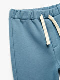 Beli Bağcıklı Pamuklu Basic Jogger Eşofman Altı