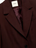 Regular Fit Kapaklı Cep Detaylı Uzun Kollu Kruvaze Blazer Ceket