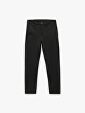Cep Detaylı Düğmeli Slim Fit Kumaş Pantolon