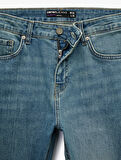 Normal Bel Yıpratmalı Pamuklu Slim Fit Jean Pantolon - Brad Jean