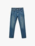 Normal Bel Pamuklu Slim Fit Jean Pantolon - Brad Jean