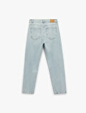 Normal Bel Pamuklu Vintage Straight Fit Jean Pantolon