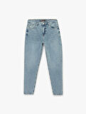 Normal Bel Pamuklu Vintage Straight Fit Jean Pantolon