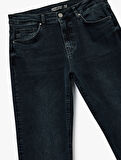 Cepli Straight Fit Düz Paça Jean Pantolon - Straight Fit Mark Jeans