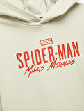Lisanslı Örümcek Adam Baskılı Uzun Kollu Şardonlu Pamuklu Kapşonlu Sweatshirt