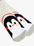 Penguen Detaylı Pamuklu Havlu Çorap 