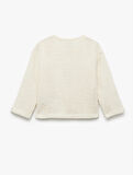 Dokulu 3/4 Kollu Bisiklet Yaka Crop Sweatshirt