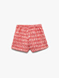 Doku Beli Lastikli Tüvit Şort Etek 