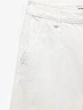 Nervürlü Yüksek Bel Düz Katlı Paça Denim Pantolon - Straight Fit Jean