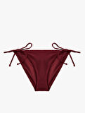 Normal Bel Astarlı Biyeli Yanları İpli Bikini Altı