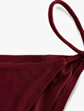 Normal Bel Astarlı Biyeli Yanları İpli Bikini Altı