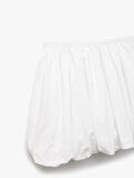 Pamuklu Beli Lastikli Oversize Balon Mini Etek