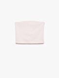 Pamuklu Straplez Kolsuz Slim Fit Crop Bluz