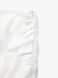Straplez Yaka Volanlı Pamuklu Crop Bluz
