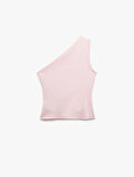 Asimetrik Drape Detaylı Tek Omuz Bluz
