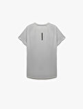 Kısa Kollu Bisiklet Yaka Reglan Kol Arkası Baskılı Slim Fit Spor Tişört