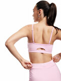 Askılı Arkası Pencere Detaylı Slim Fit Crop Sporcu Sütyeni