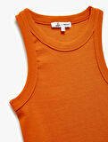 Pamuklu Dar Kesim Kaşkorse Kolsuz Basic Halter Yaka Atlet