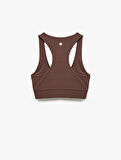 U Yaka Kolsuz Slim Fit Kaplı Sporcu Sütyeni