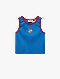 Pamuklu Ribanalı Bisiklet Yaka Superman Lisanslı Atlet