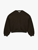 Regular Fit Üç İplik Uzun Kollu Bisiklet Yaka Basic Sweatshirt