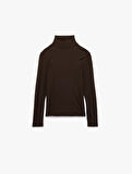 Slim Fit Balıkçı Yaka Uzun Kollu Tişört