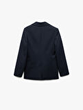Cepli Uzun Kollu Kruvaze Blazer Ceket