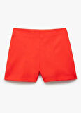 Koton x Sibil Çetinkaya Kırmızı Kadın Normal Kalıp Regular Fit Şort 5SAK40441PW