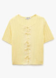 Koton Bisiklet Yaka Sarı Kadın Bluz 5SAK90139HT