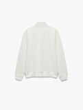Uzun Kollu Şardonlu Basic Yarım Fermuarlı Sweatshirt