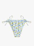 Bağlamalı Fırfırlı Limon Baskılı Pötikareli Bikini Altı