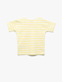 Pamuklu Kısa Kollu Bisiklet Yaka Çizgili Tişört