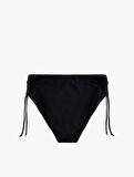 Astarlı Yüksek Bel Yanları Büzgülü İpli Bikini Altı