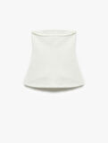 Pamuklu Kolsuz Slim Fit Peplum Straplez Bluz