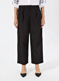 Koton Normal Bel Regular Fit Siyah Kadın Pantolon 5SAL40058MW