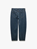 Pamuklu Rahat Kalıp Cepli Barrel Fit Jean Pantolon