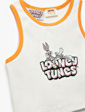 Bugs Bunny Baskılı Ribanalı Lisanslı Bisiklet Yaka Atlet