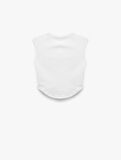 Bisiklet Yaka Korse Detaylı Slim Fit Kolsuz Crop Tişört