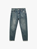 Pamuklu Normal Bel Tapered Fit Jean Pantolon