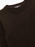 Uzun Kollu Pamuklu Bisiklet Yaka Basic Sweatshirt