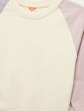 Bisiklet Yaka Uzun Kollu Şardonlu Pamuklu Sweatshirt