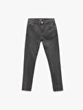 Normal Paça Pamuklu Cep Detaylı Slim Fit Jean Pantolon - Brad Jean