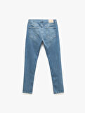 Normal Bel Cep Detaylı Pamuklu Slim Fit Jean Pantolon - Brad Jean