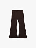 Beli Lastikli Basic İspanyol Paça Pantolon