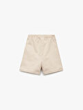 Cep Detaylı Pamuklu Beli Bağcıklı Şort