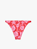 Dokulu Çiçekli Brazilian Bikini Altı