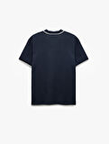 Kontrast Detaylı Pamuklu Pike Kumaş Kısa Kollu Slim Fit Polo Yaka Tişört