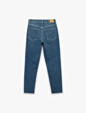 Yüksek Bel Mom Jean Pantolon - Mom Slim Jean