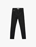 Yüksek Bel Fermuar Cep Detaylı Toparlayıcı Skinny Jean Pantolon -  Push Up Skinny Jeans